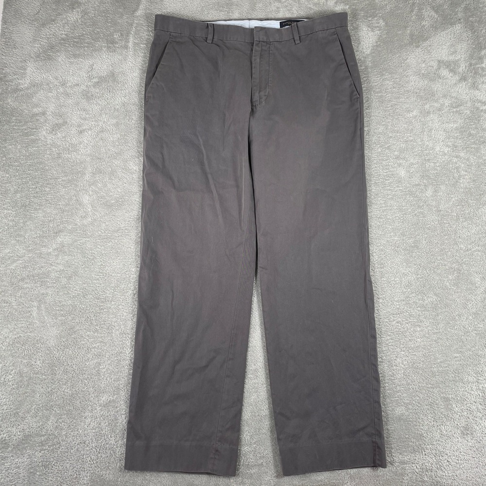 Banana Republic Modern Fit Dress Pants Mens 35x30 Gray Flat Front‎